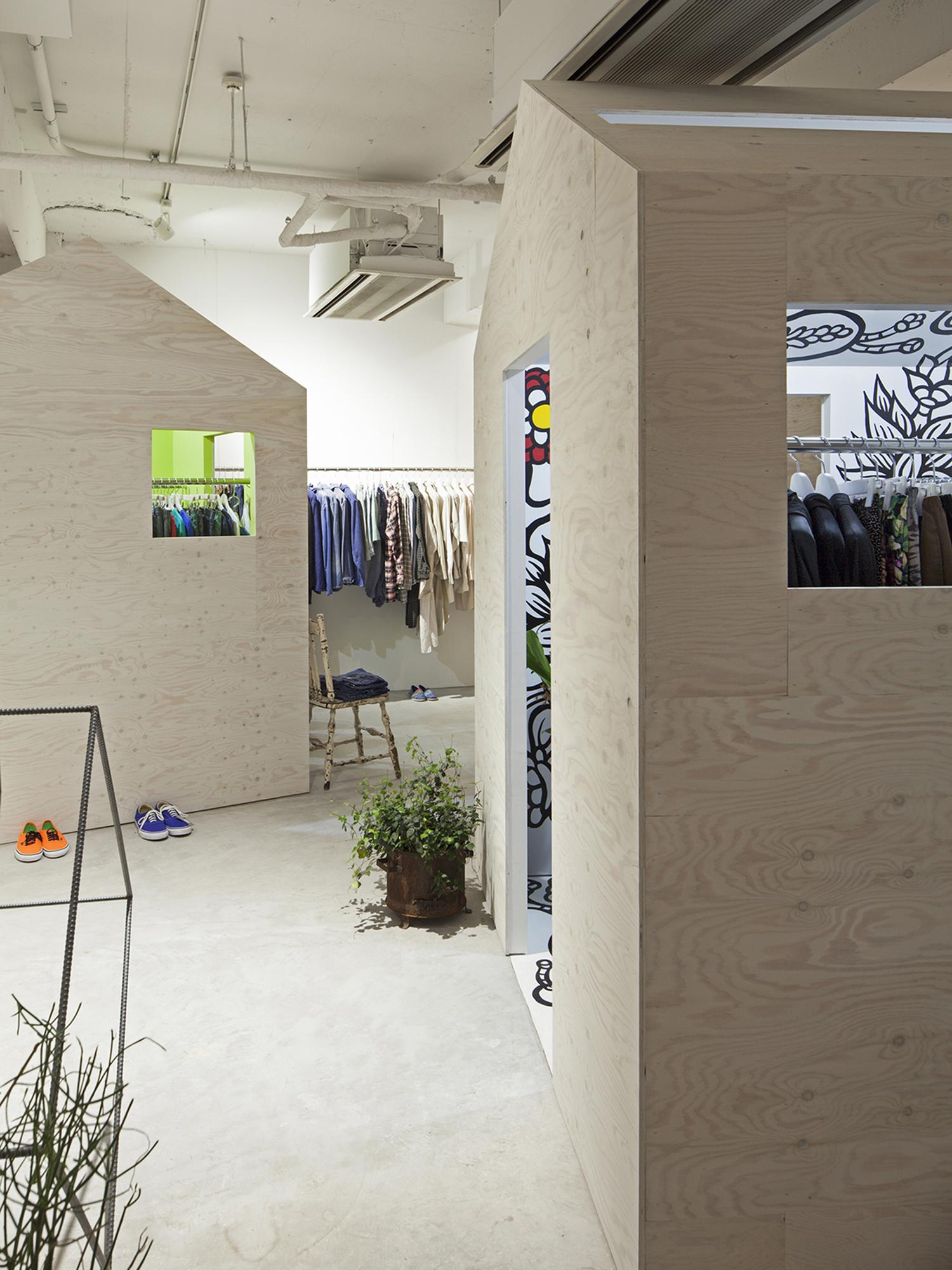 Studio exterior and entrance of modern embroidery atelier